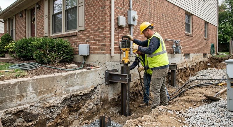 Helical Piers Installation in Greenville, SC