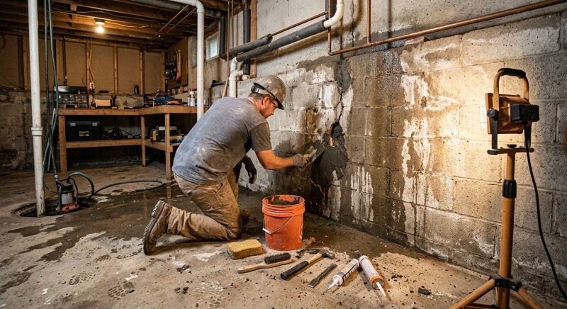 Wet Basement Repair in Fredericksburg, VA